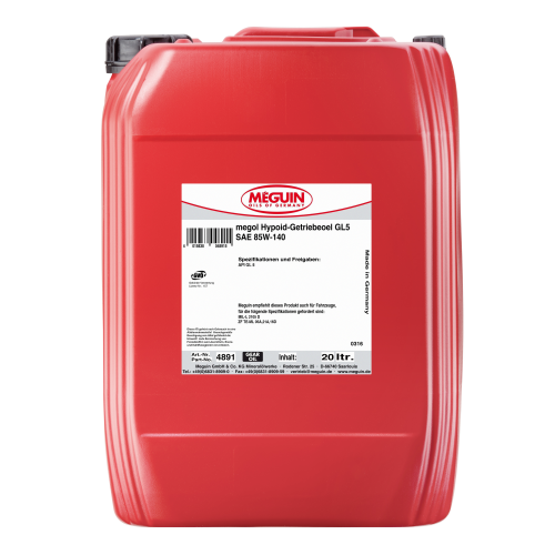 Минеральное трансмиссионное масло Megol Hypoid-Getriebeoel 85W-140 - 20 л Минеральное трансмиссионное масло Megol Hypoid-Getriebeoel 85W-140 - 20 л