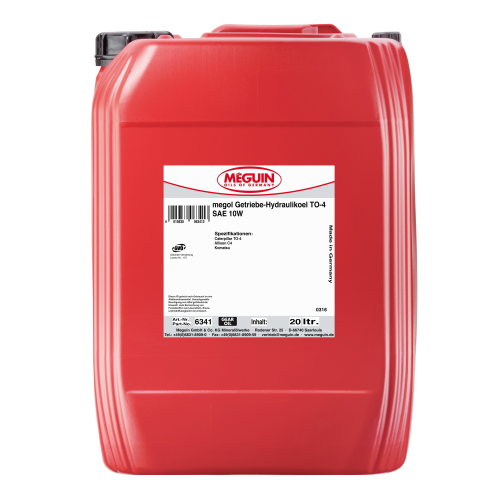 Минеральное трансмиссионно-гидравлическое масло Megol Getriebe-Hydraulikoel TO-4 SAE 10W - 20 л Минеральное трансмиссионно-гидравлическое масло Megol Getriebe-Hydraulikoel TO-4 SAE 10W - 20 л